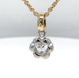Eleganter Solitär-Anhänger in 18 Karat Gold mit großen Brillant