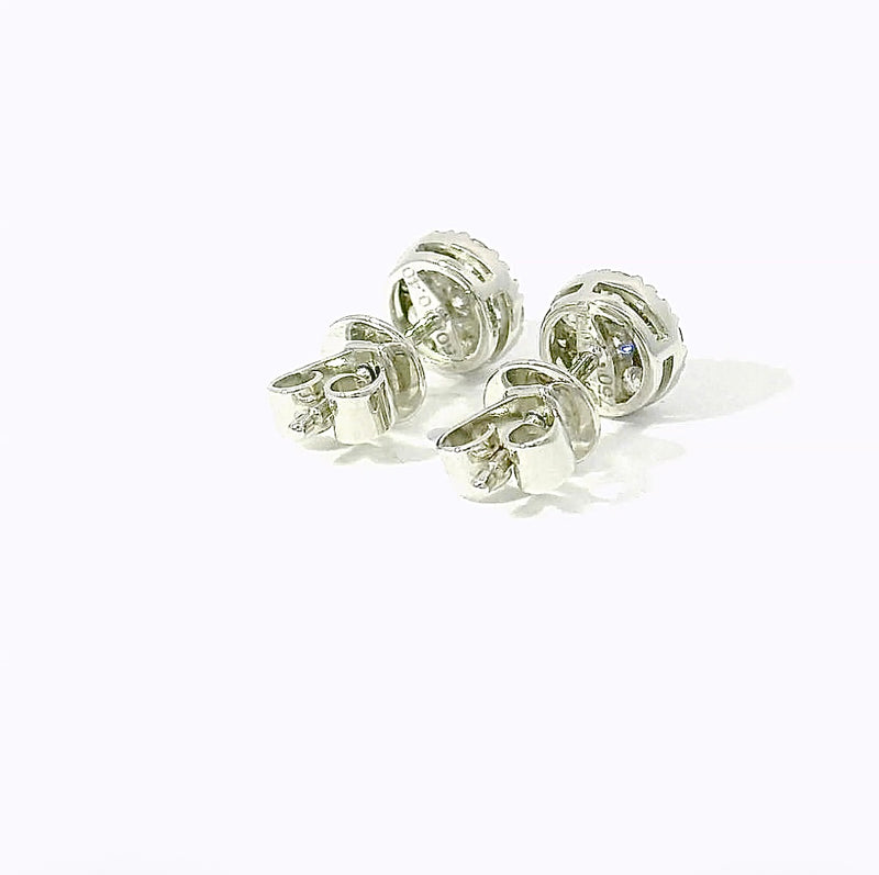 Moderne Brillantstecker in 18 Karat Weißgold mit hochfeinen Brillanten