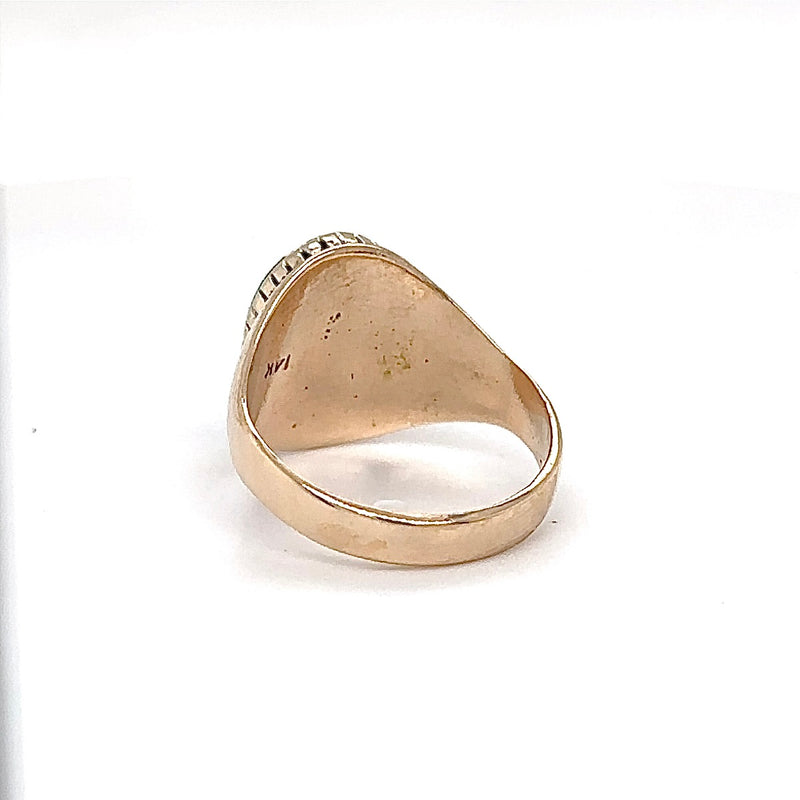 Eleganter Gelbgoldring in 14 Karat mit aufregendem Türkis