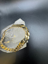 Massives Panzerketten-Armband in 14 Karat Gelbgold mit Karabiner