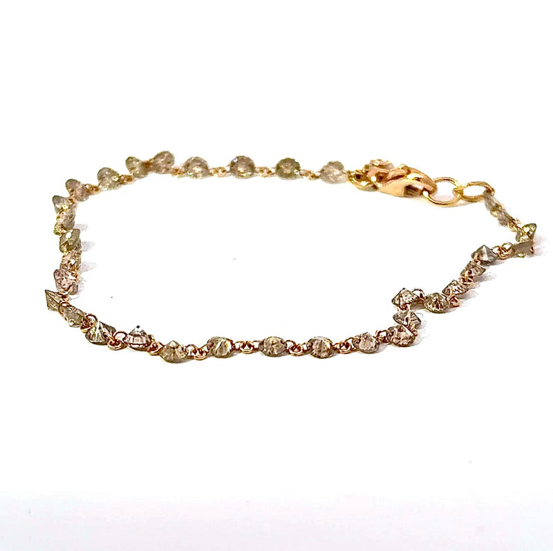 Spektakuläres Crivelli Armband in 18 Karat Roségold mit 3,30 Karat Fancy Brillanten