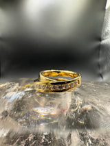 Moderner Design-Ring in 14 Karat Gelbgold mit feinen Brillanten