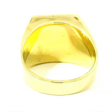 Dominanter Ring in 14 Karat Gelbgold mit Lapis Lazuli und Diamanten