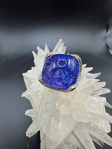 Beeindruckender Ring in 14 Karat Gelbgold mit feinen Tansanit & Brillanten