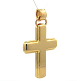 Riesiger Kreuz Anhänger in 18 Karat strahlendem Gelbgold von C'est Laudier
