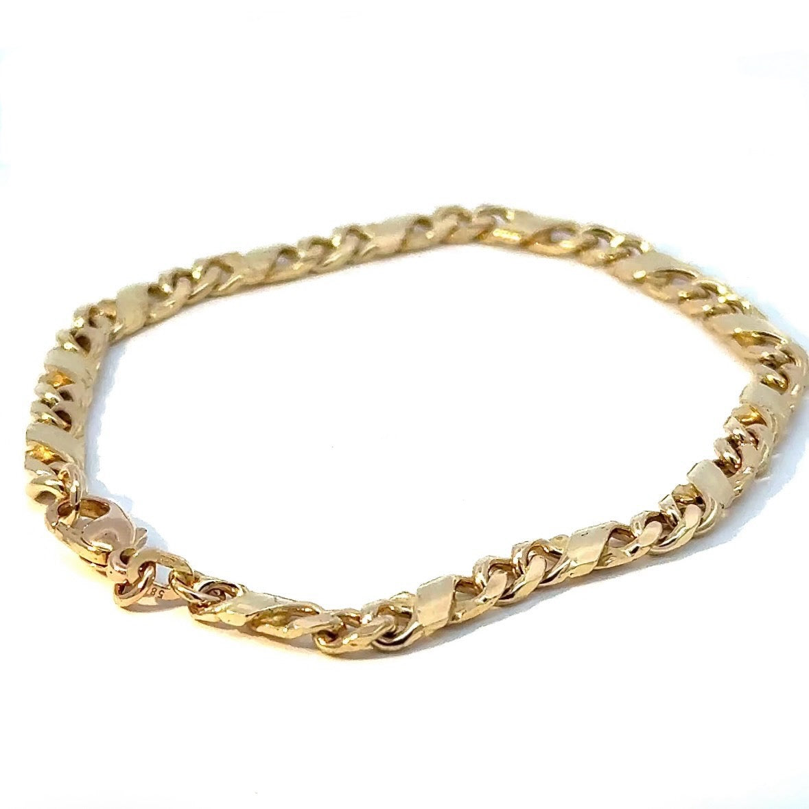 Elegantes Armband in 14 Karat Gelbgold mit Karabinerverschluss
