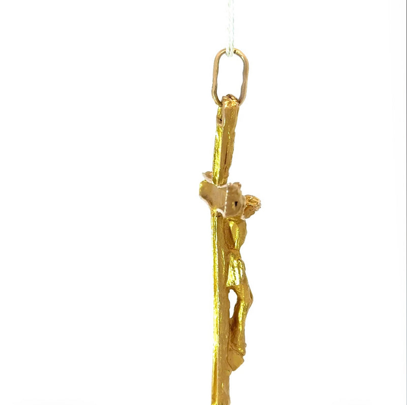 Kreuzanhänger in 14 Karat Gelbgold mit Jesusfigur