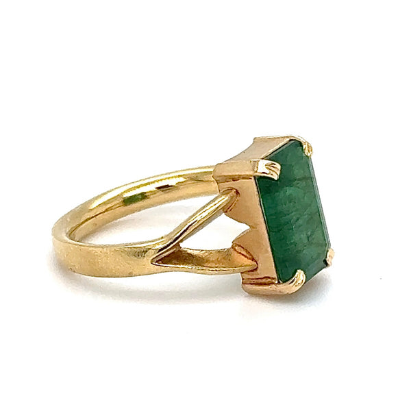 Zeitloser Smaragd-Ring in 18 Karat (750) Gelbgold