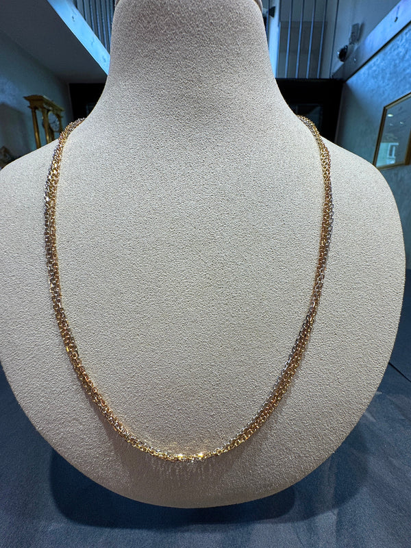 Cartier Halskette in 18 Karat Gelb-,Weiß-& Roségold