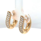 Große Tamara Comolli Signature Drop Hoops Pavé Creolen in 18 Karat Rosegold