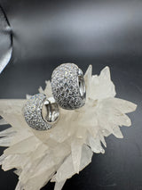 Eindrucksvolle Kreolen in 18 Karat Weißgold – Pavé mit Brillanten