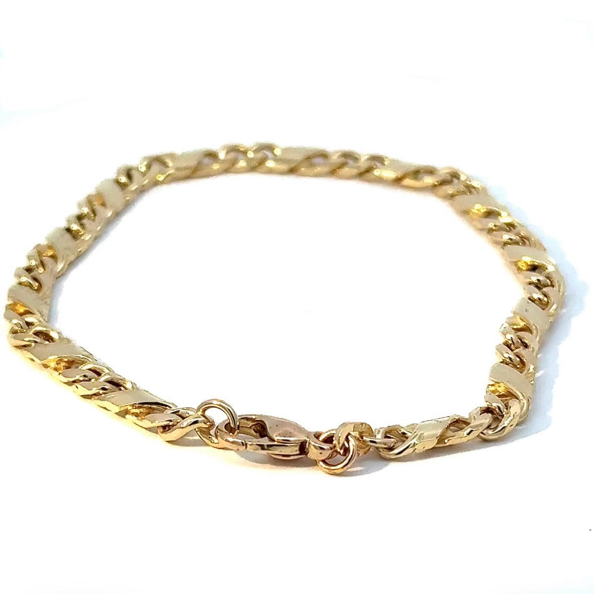 Elegantes Armband in 14 Karat Gelbgold mit Karabinerverschluss