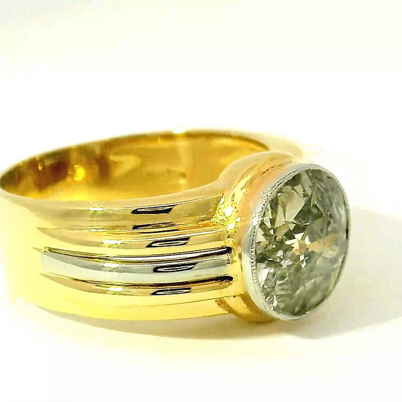 Beeindruckender Vintage-Ring in 14 Karat Gold mit riesigem Fancy-Diamanten