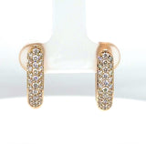Große Tamara Comolli Signature Drop Hoops Pavé Creolen in 18 Karat Rosegold