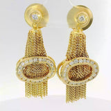 Außergewöhnliche Ohrringe in 18 Karat Gelbgold mit feinsten Brillanten