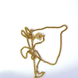 Zeitlose Panzerkette in 8 Karat leuchtendem Gelbgold mit Federring