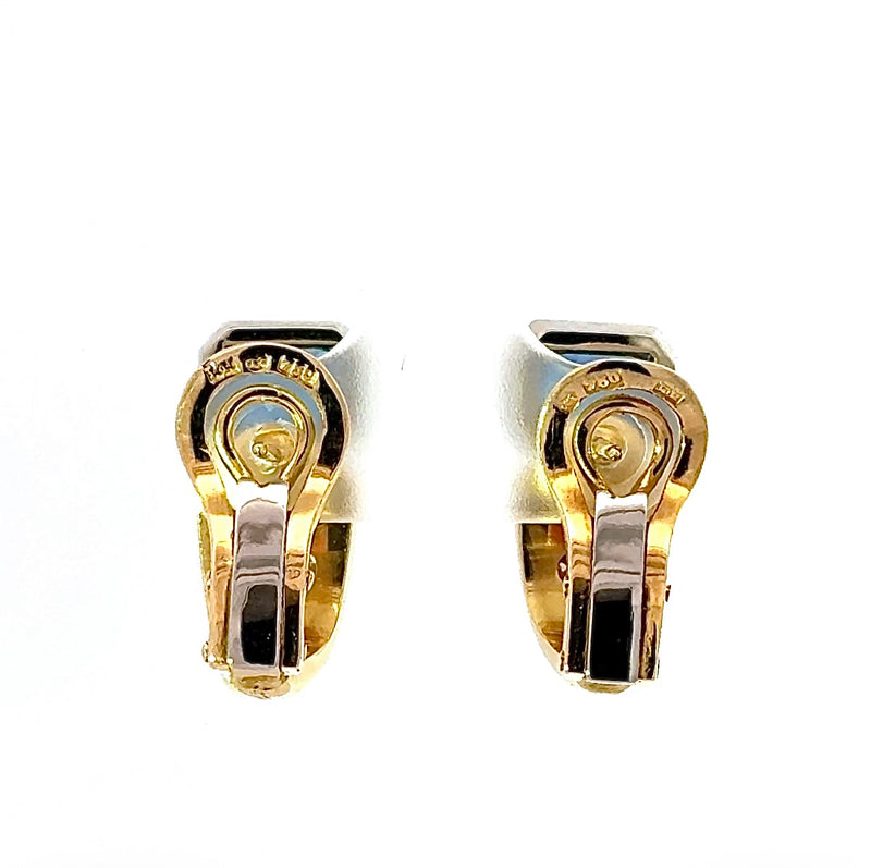 Ausgefallene Ohrringe in 18 Karat Gold mit Saphiren & Brillanten