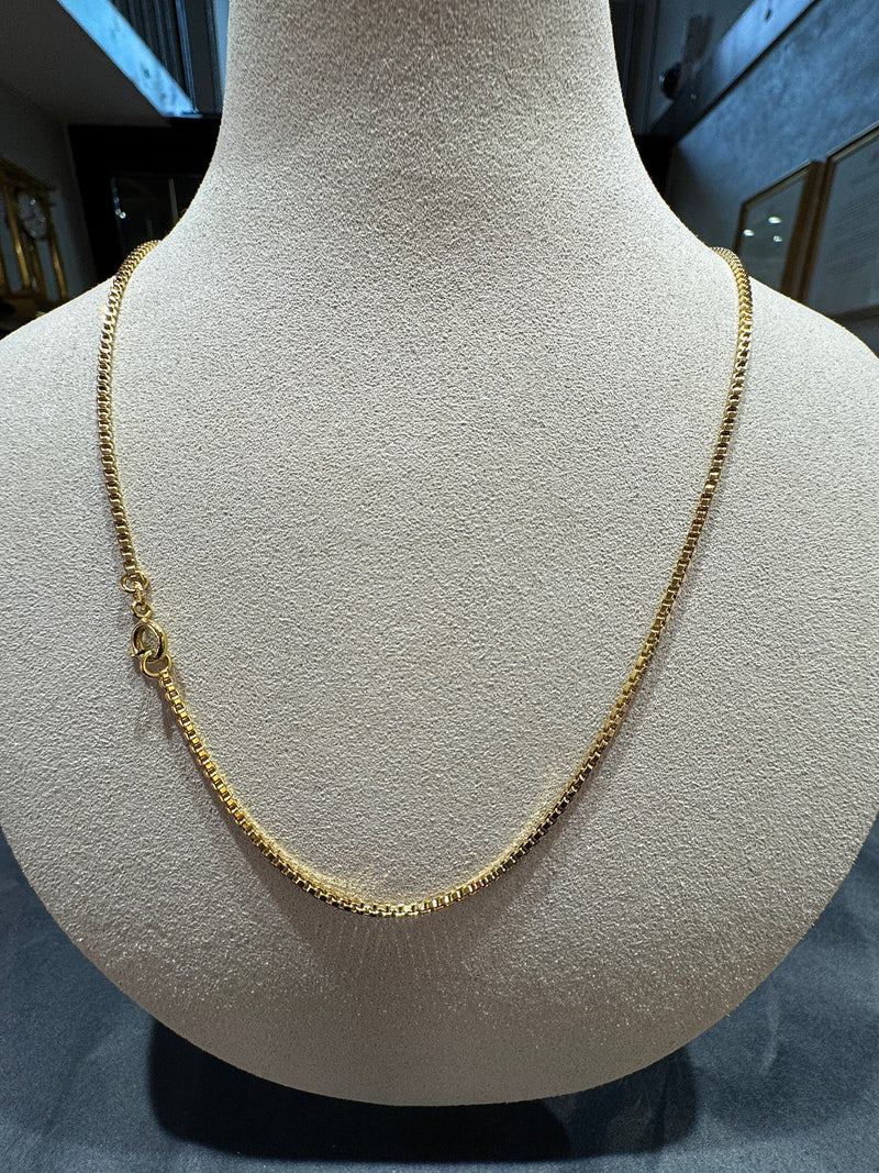 Elegante Venezianerkette in 18 Karat (750) warmem Gelbgold mit Federring