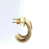 Zeitlose Halbkreolen in 14 Karat Gelbgold mit Rubin und Brillanten