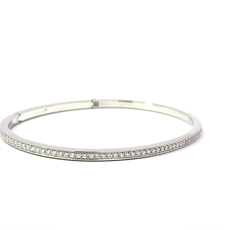 Edler Armreif in 950er Platin mit 1,45 Karat hochfeinen Brillanten