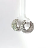 Edle Kreolen in 18 Karat Weißgold ausgefasst mit 76 Diamanten