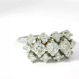 Zeitloser Vintage-Ring in 14 Karat Weißgold mit Brillanten