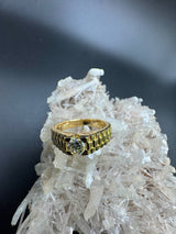 Massiver Ring in 18 Karat Gelbgold mit feinem Brillant 0,50 Karat
