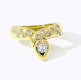 Eleganter Ring in 14 Karat Gelbgold mit feinen Brillanten
