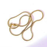 Zeitlose Schlangenkette in 8 Karat Gelbgold mit Karabiner