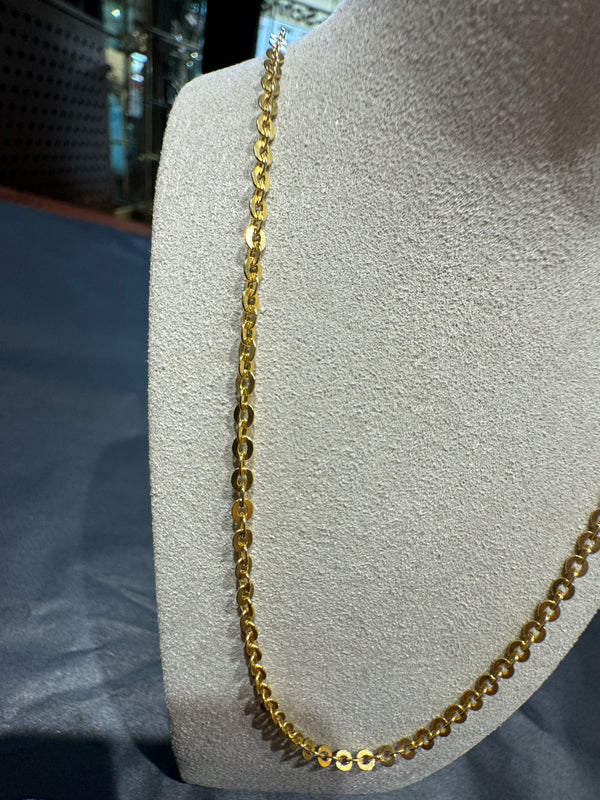 Leuchtende Halskette in 18 Karat Gelbgold mit Karabiner