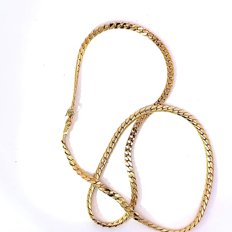 Leuchtende Halskette in 18 Karat (750) Gelbgold mit Kastenschloss