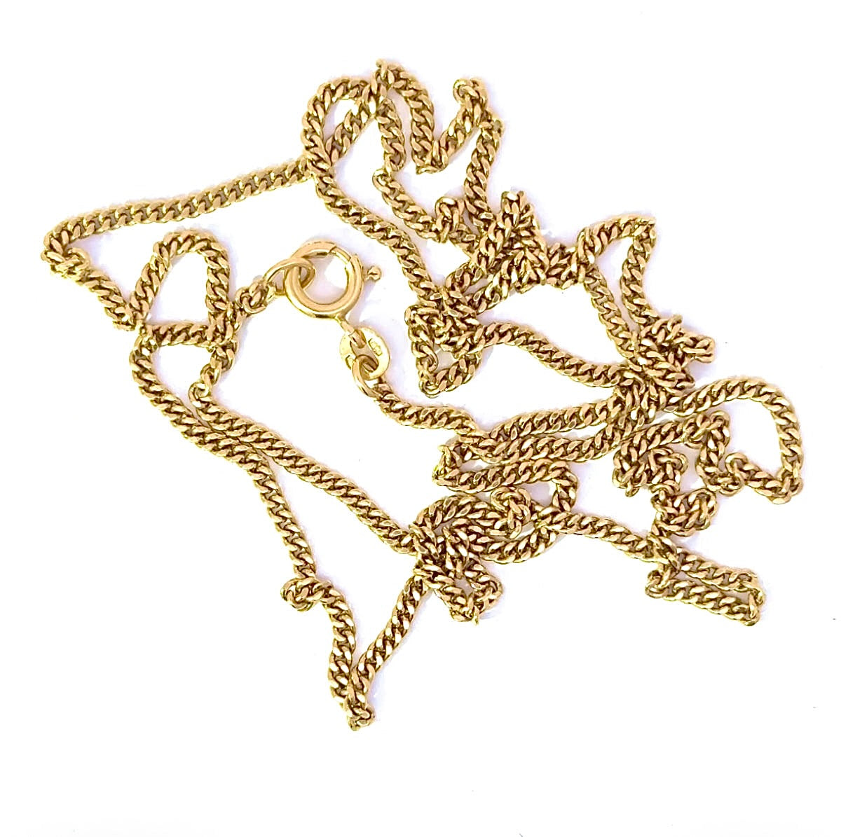 Timeless Curb Chain in 18 Karat Yellow Gold with Spring Ring