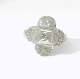 Eleganter Ring in 14 Karat Weißgold mit Brillanten