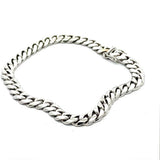 Massives Panzerarmband in 18 Karat (750) Weißgold mit Kastenschloss