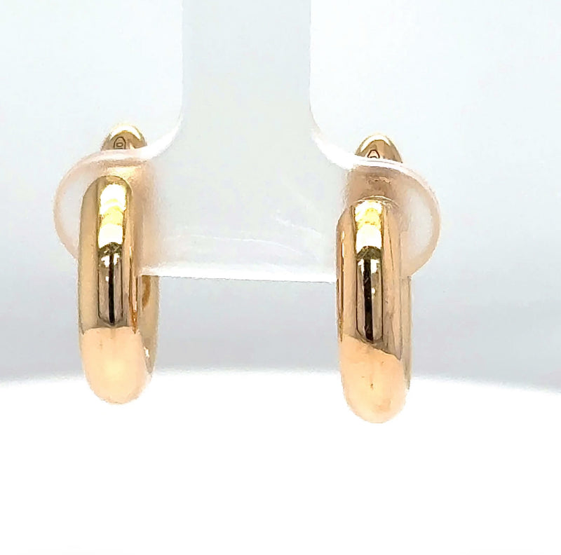 Große Tamara Comolli Signature Drop Hoops Pavé Creolen in 18 Karat Rosegold