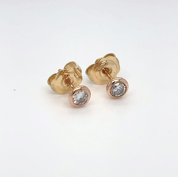 Zeitlose Brillant Stecker in 18 Karat (750) Roségold
