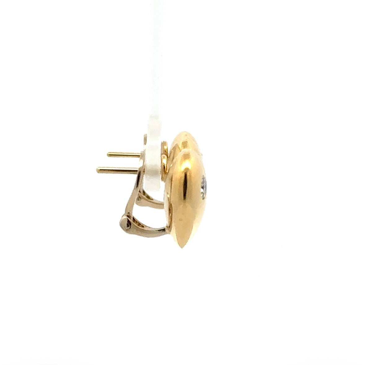 Edle Herz-Ohrringe in 18 Karat Gelbgold mit feinen Brillanten