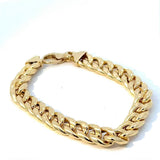 Breites Panzerketten-Armband in 18 Karat (750) Gelbgold mit Karabiner