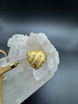 Dominantes Collier in 18 Karat (750) Gelbgold mit Brillanten