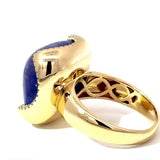Beeindruckender Ring in 14 Karat Gelbgold mit feinen Tansanit & Brillanten