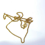 Zeitlose Panzerkette in 8 Karat leuchtendem Gelbgold mit Federring