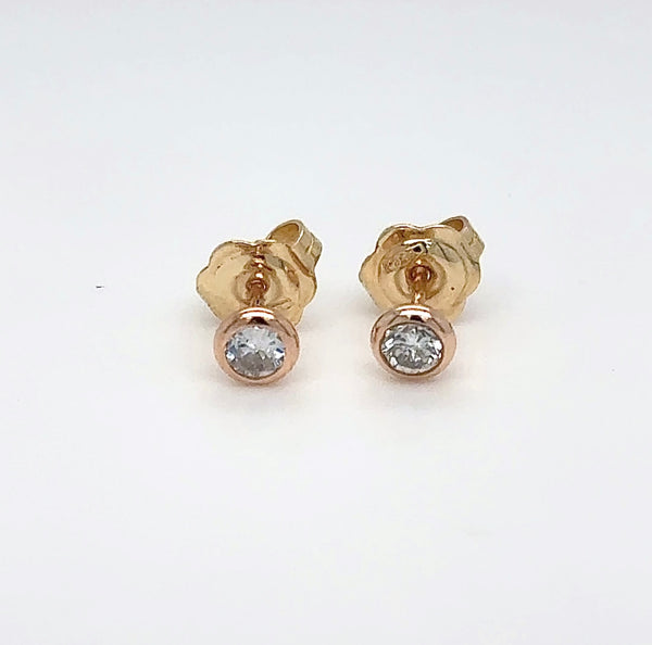 Zeitlose Brillant Stecker in 18 Karat (750) Roségold