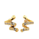 Elegante Ohrringe in 18 Karat Gelbgold mit feinen Brillanten