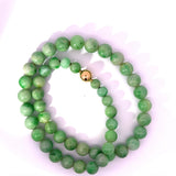 Hochwertige Jade-Kette mit 18 Karat Kugelschloss