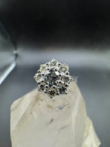 Edler Entourage-Ring in 18 Karat Weißgold mit feinen Brillanten