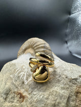 Dekorativer Herz-Ring in 18 Karat Gelbgold mit Brillanten