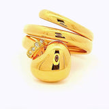 Dekorativer Herz-Ring in 18 Karat Gelbgold mit Brillanten