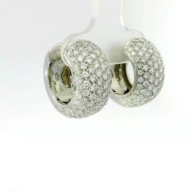 Eindrucksvolle Kreolen in 18 Karat Weißgold – Pavé mit Brillanten