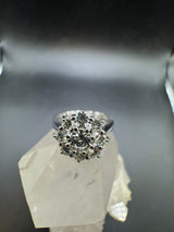 Edler Entourage-Ring in 18 Karat Weißgold mit feinen Brillanten