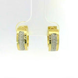 Zeitlose Kreolen in 14 Karat Gelbgold mit Diamanten